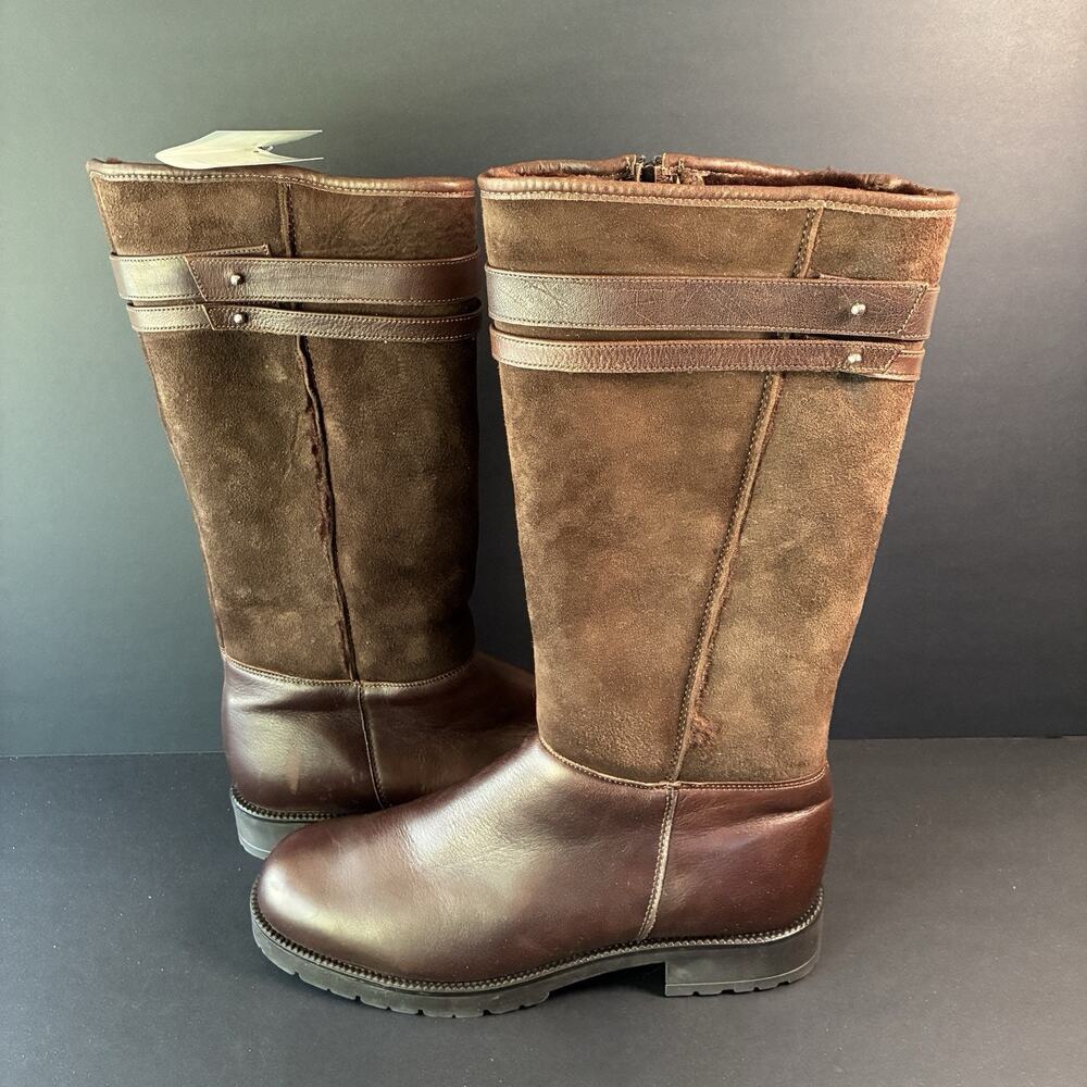 Santana Canada Women's Faux Fur Lined Boot Chocolate Brown Size 10M